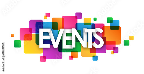 EVENTS Overlapping Letters Vector Icon