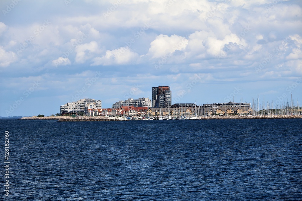 View to Malmö in Sweden on the Baltic Sea 