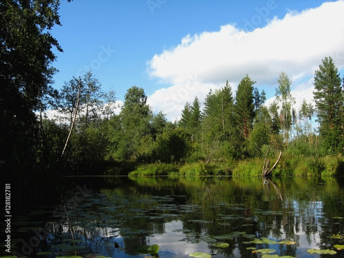 Fototapeta Naklejka Na Ścianę i Meble -  Atsvezh River in Kirov oblasti.Rossiya.