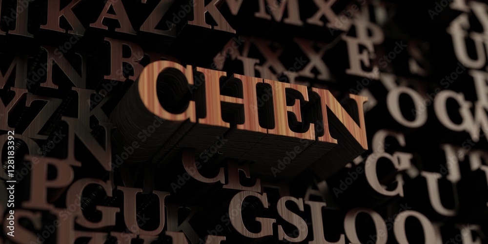 Chen - Wooden 3D rendered letters/message.  Can be used for an online banner ad or a print postcard.