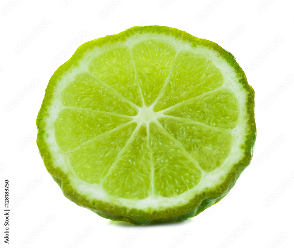 Half of Bergamot isolated on white background Half of Bergamot isolated on white background