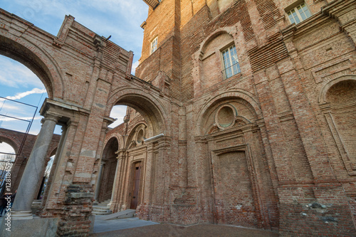 View of the Rivoli Castle in Rivoli near Turin, Italy