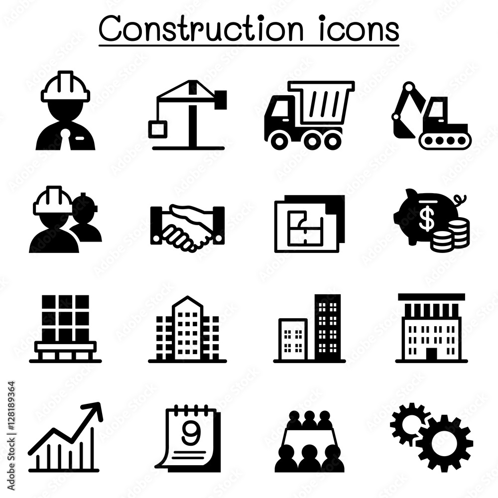 Construction icon set Construction icon set