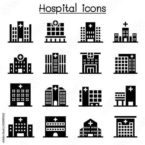 Hospital building icon