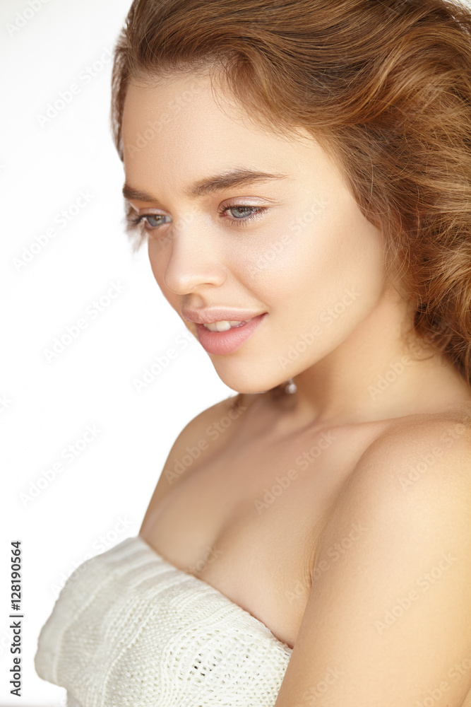 Beautiful portrait of young girl with perfect skin Beautiful portrait of young girl with perfect skin