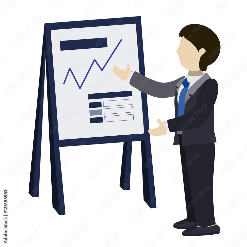 Business Goal Presentation with Board Showing/Explaining Graph and Information, A Businessman Pointing at Chart in a Meeting/Training Business Goal Presentation with Board Showing/Explaining Graph and Information, A Businessman Pointing at Chart in a Meeting/Training