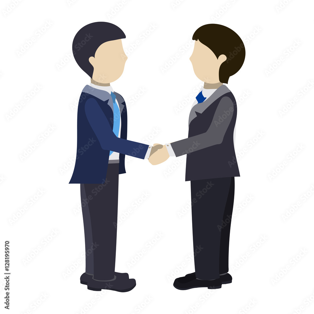 Agreement Business Handshake, Teamwork Cooperation of Two Businessmen