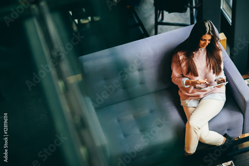 Woman with tablet