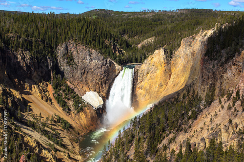 River and yellowstone waterfall. Wyoming. U.S