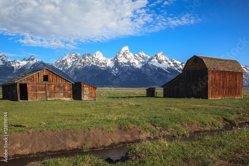 Teton mountains viewed from Mormon Row