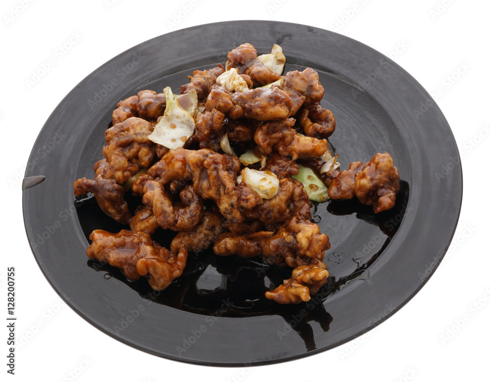 Chinese food. Veal in soya sauce and vegetables Chinese food. Veal in soya sauce and vegetables