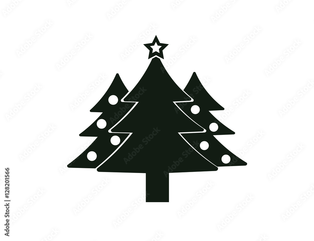 Fototapeta premium Icon Christmas tree. Vector.