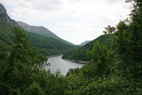 Cerna river valley view in spring
