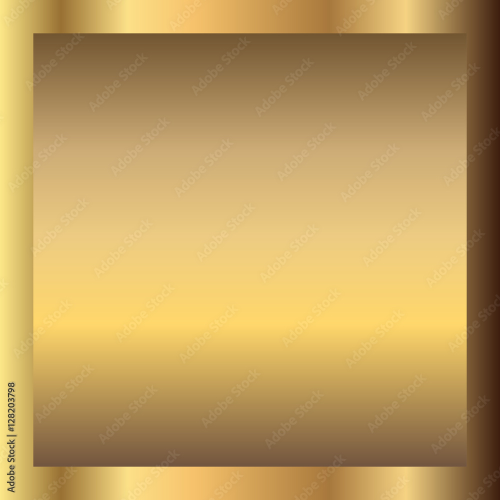 Gold texture horizontal square pattern in frame. Light realistic, shiny, metallic golden gradient template. Abstract fashion metal decoration. Design for award, sale, background Vector Illustration Gold texture horizontal square pattern in frame. Light realistic, shiny, metallic golden gradient template. Abstract fashion metal decoration. Design for award, sale, background Vector Illustration