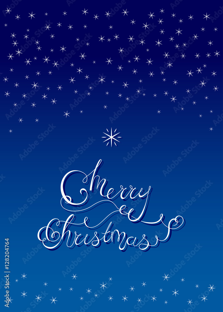 X-Mas Lettering Card with Star