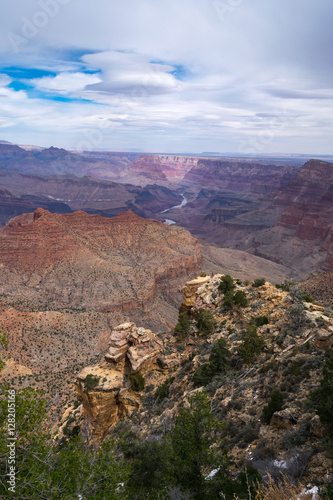 Diving into an amazing view over Grand Canyon, National Park, Colorado, USA © Mada_cris