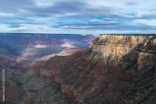 Diving into an amazing view over Grand Canyon, National Park, Colorado, USA