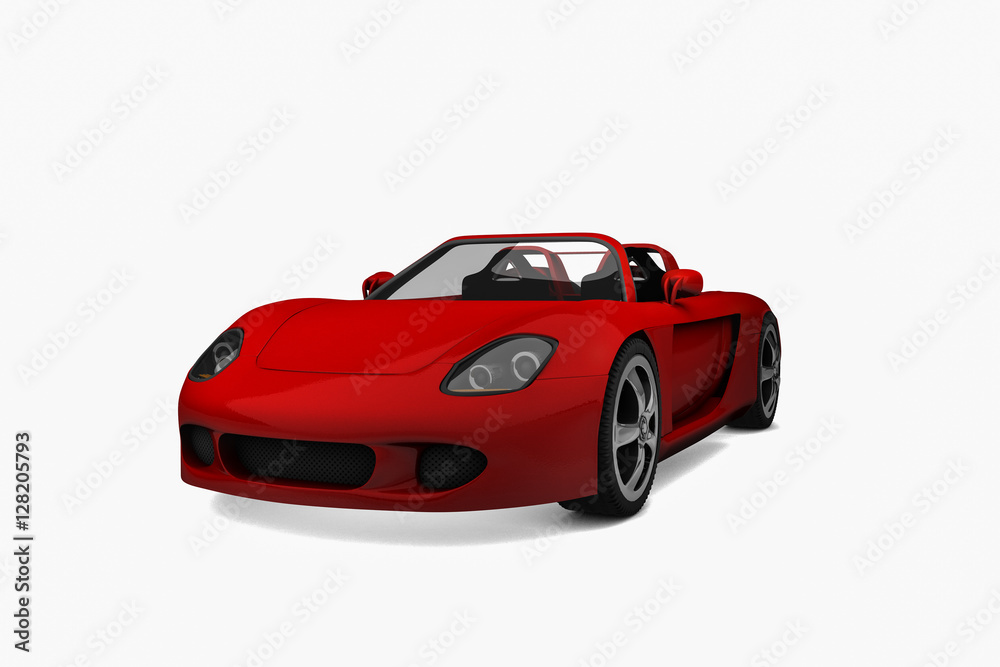 A red sports car