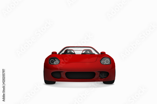 A red sports car