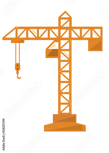 construction crane in a flat style
