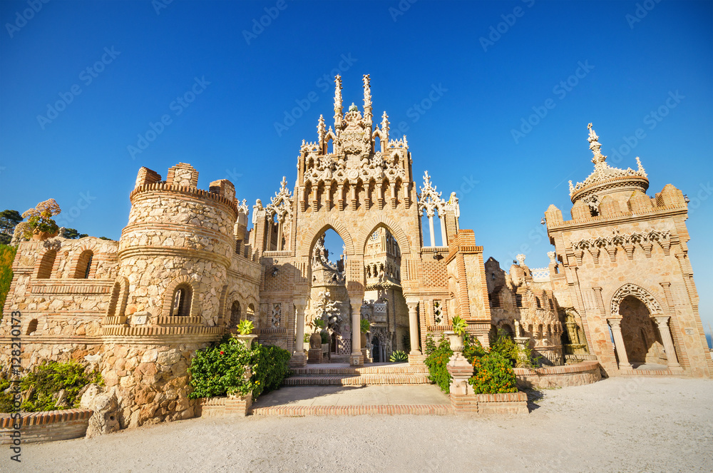 Castle monument of Colomares in Benalmadena, Spain.