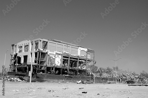 Fotografie Damaged Floating Casino from Hurricane Katrina in Gulfport Mississippi