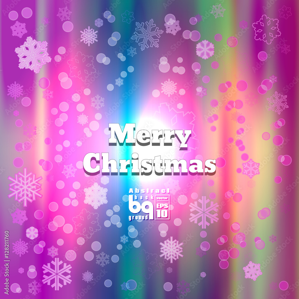 Abstract background snowflakes Merry Christmas