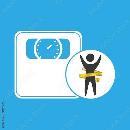 lose weight concept weight scale icon vector illustration eps 10