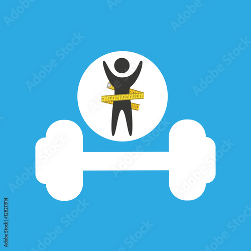 lose weight concept dummbell icon vector illustration eps 10