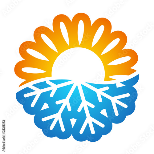 Sun and snowflake symbol conditioning