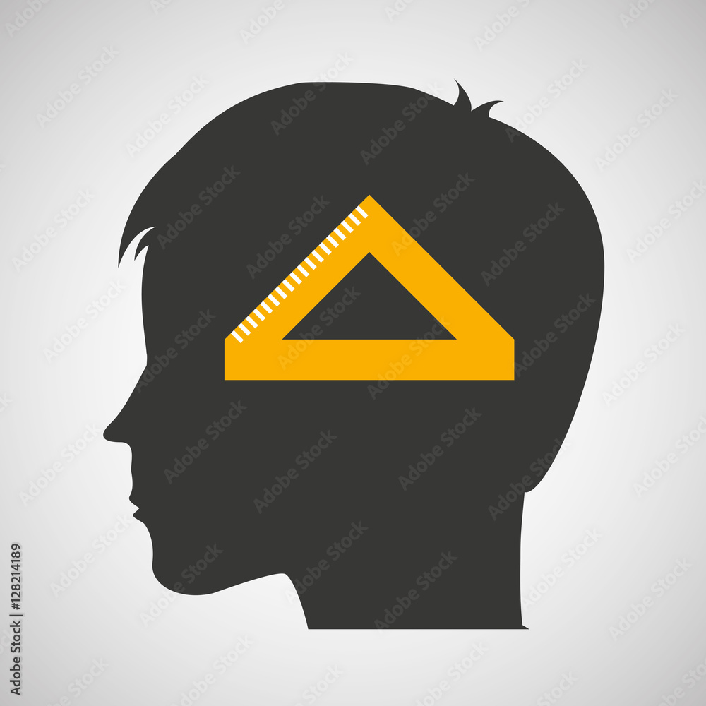 silhouette head boy student geometry vector illustration eps 10 silhouette head boy student geometry vector illustration eps 10