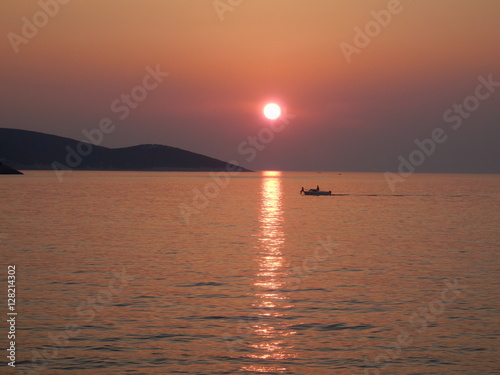 Kroatien Insel Cres, Sonnenuntergang