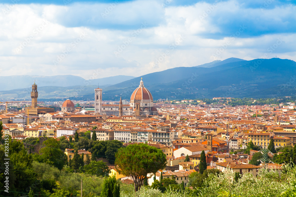 Florence cityscape with Duomo Santa Maria Del Fiore 