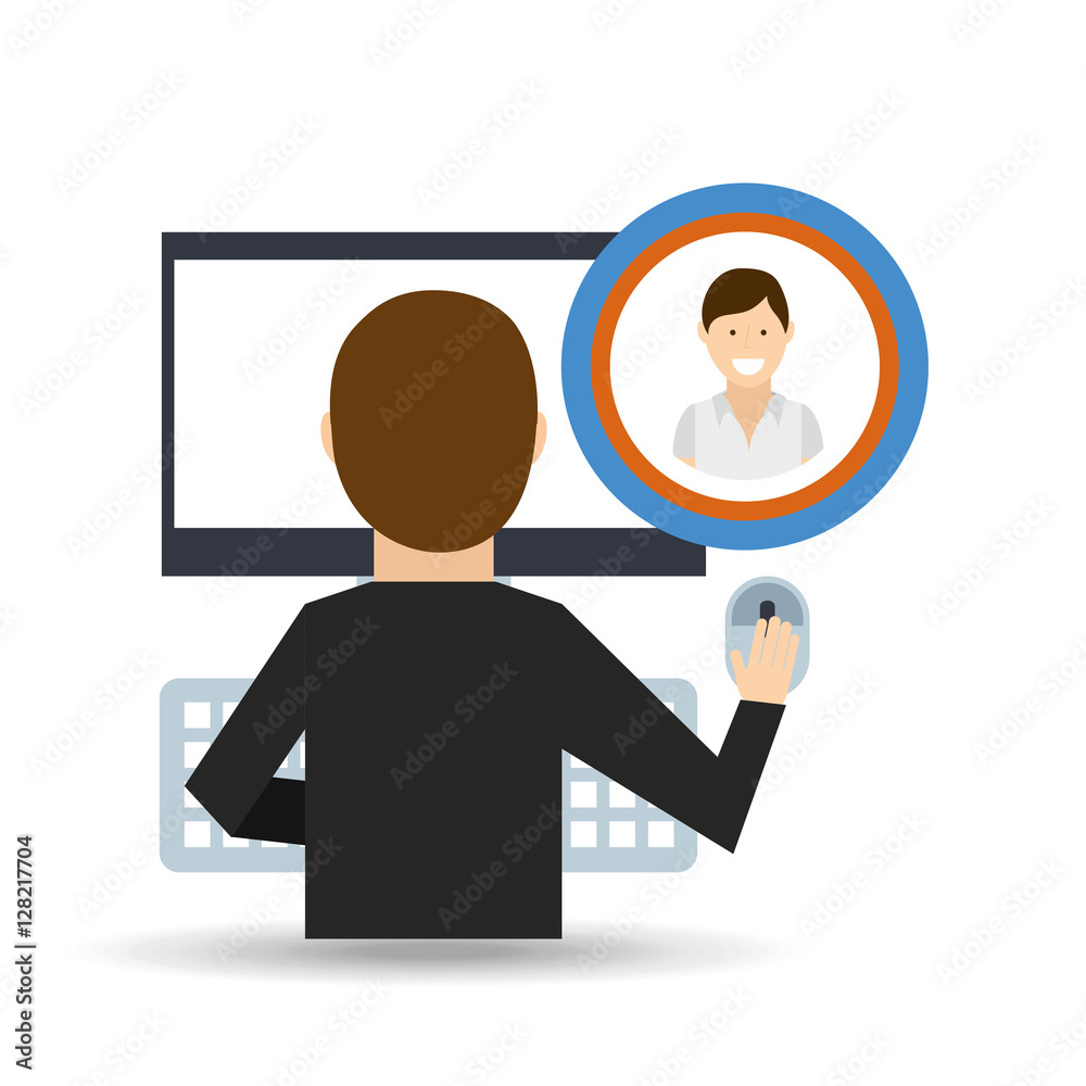 young man community social network vector illustration eps 10 young man community social network vector illustration eps 10