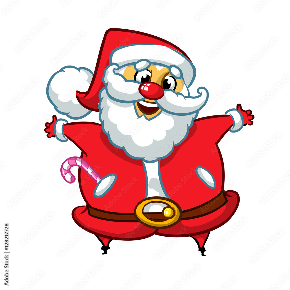 Christmas cartoon of Santa Claus. Vector illustration