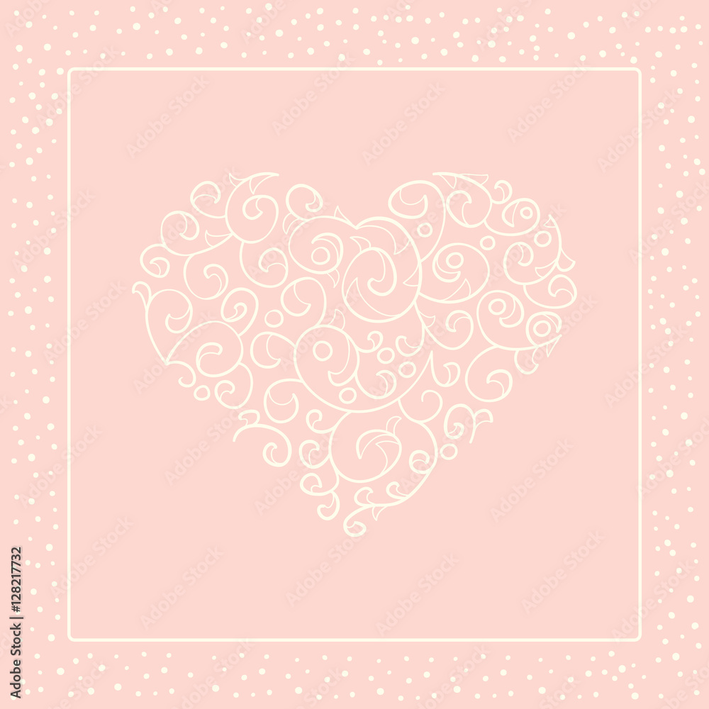Greeting Card Happy Valentine's Day. Greeting Card Happy Valentine's Day.