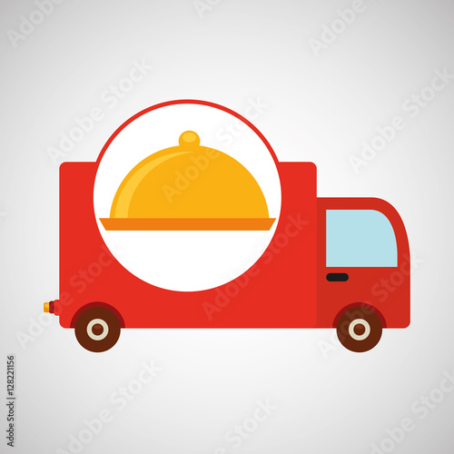 delivery truck food icon design vector illustration eps 10