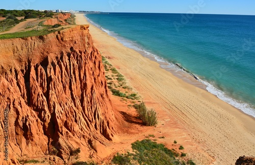 Praia da Falesia beach in Algarve, Portugal. photo