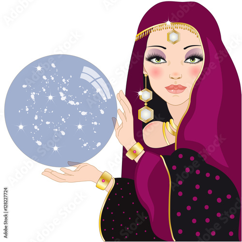 Clairvoyant on White Background