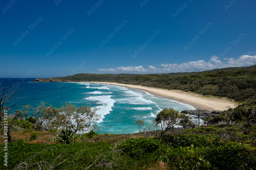 Alexandria Bay, Queensland, Australia. Ocean waves and sandy bea