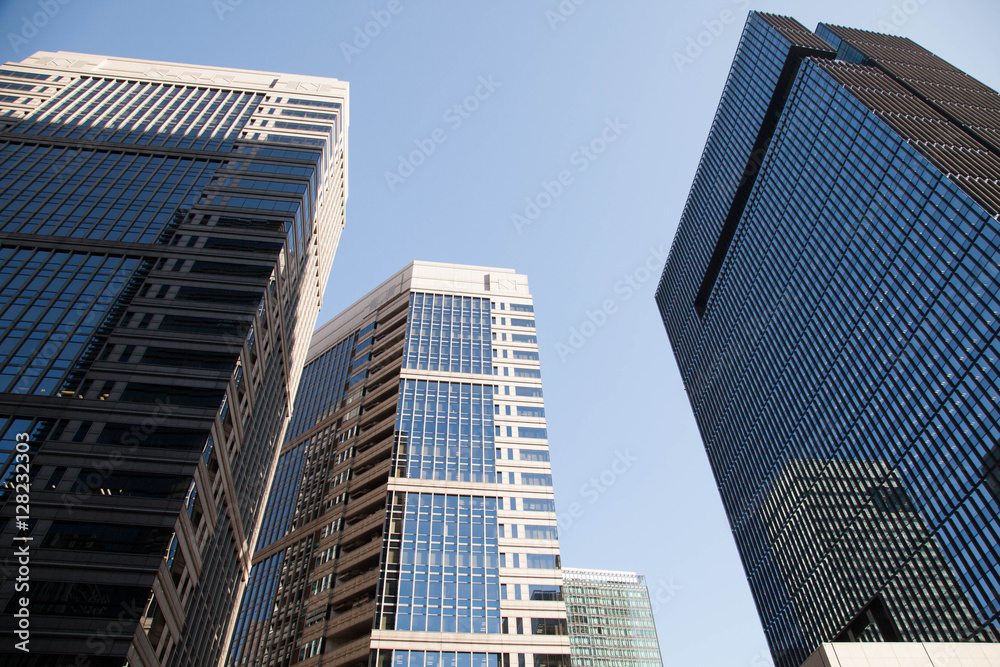Skyscraper of business and financial district Skyscraper of business and financial district