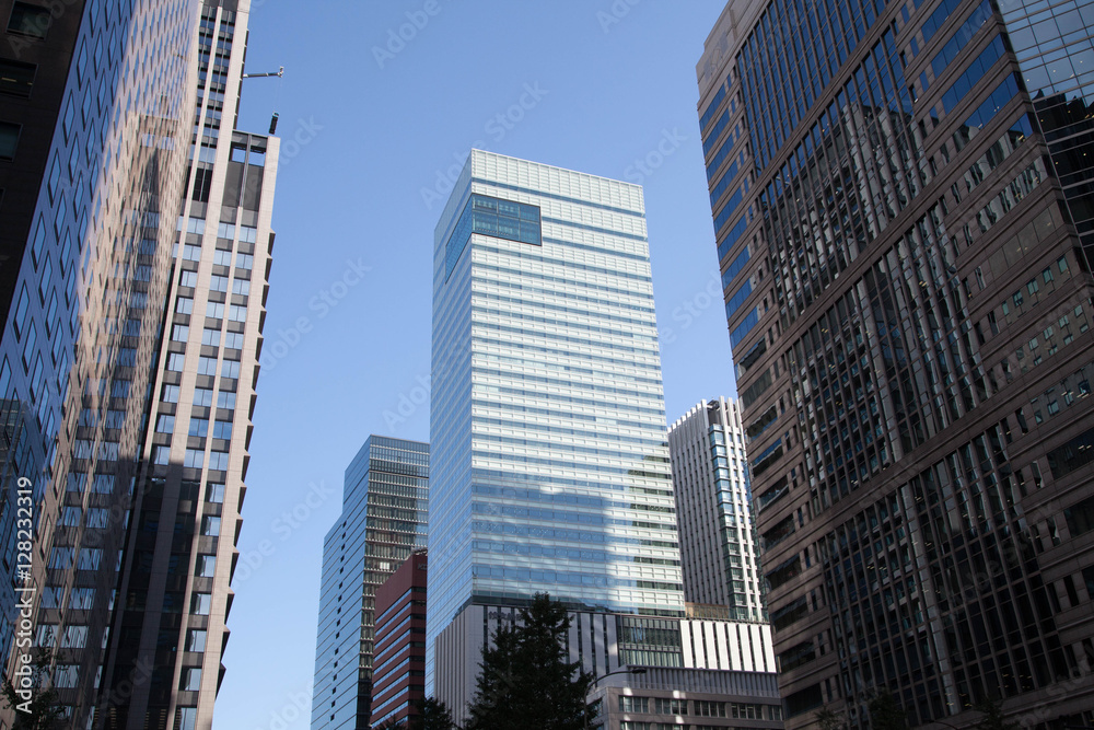 Skyscraper of business and financial district