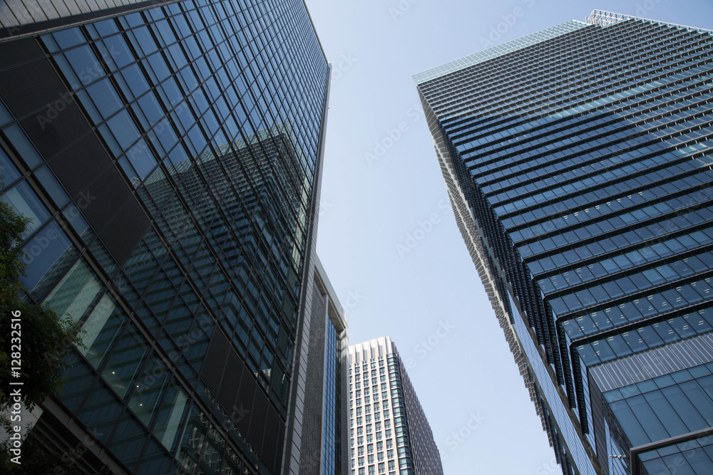 Skyscraper of business and financial district Skyscraper of business and financial district