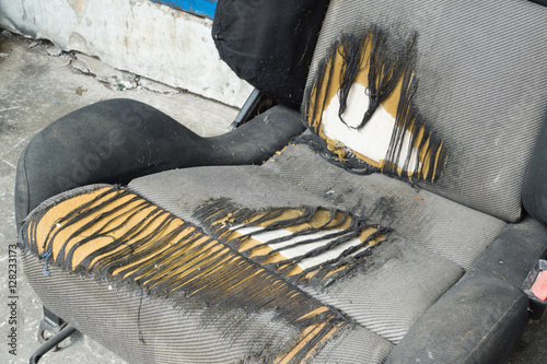 Torn cloth seat