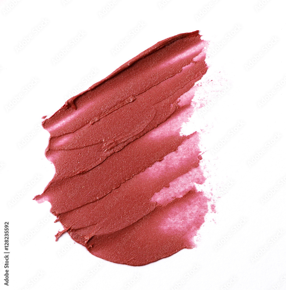 Red colour lipstick stroke on background Red colour lipstick stroke on background