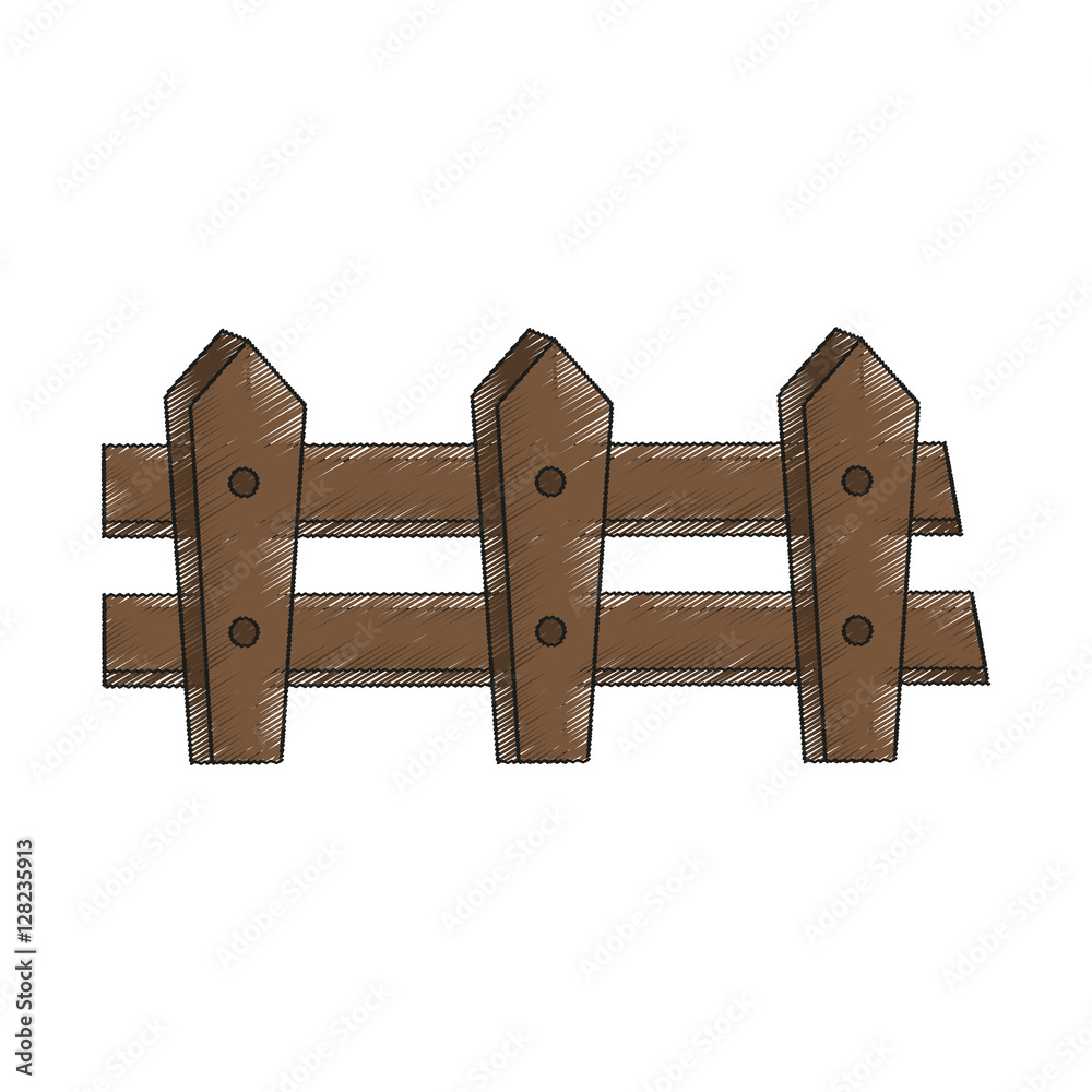Fence icon. Barrier picket garden farm and object theme. Isolated design. Vector illustration Fence icon. Barrier picket garden farm and object theme. Isolated design. Vector illustration