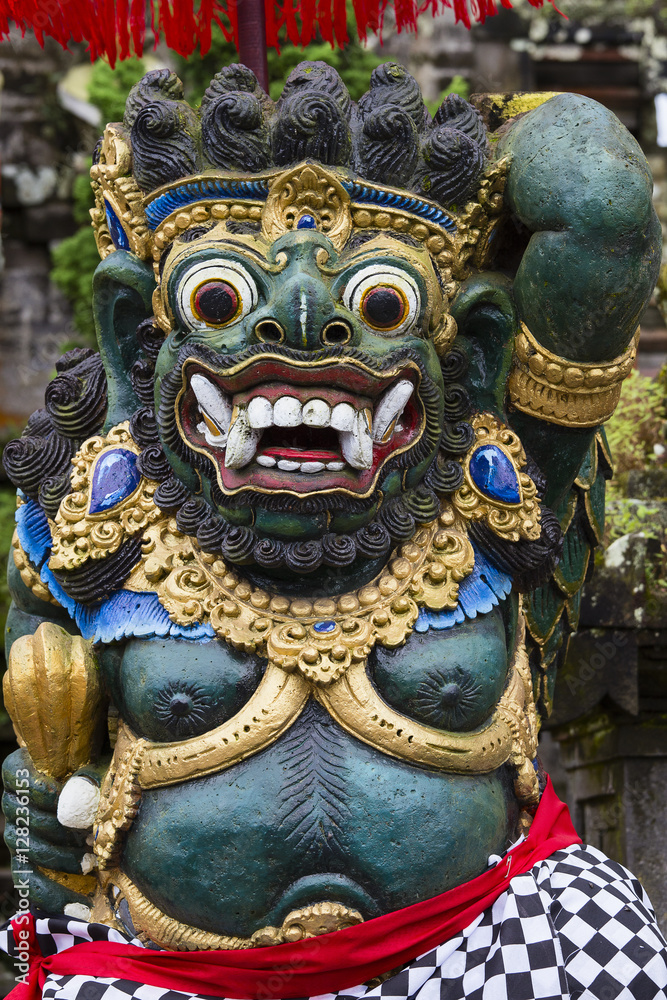 Fototapeta premium Traditional Balinese God statue in Central Bali temple. Indonesia