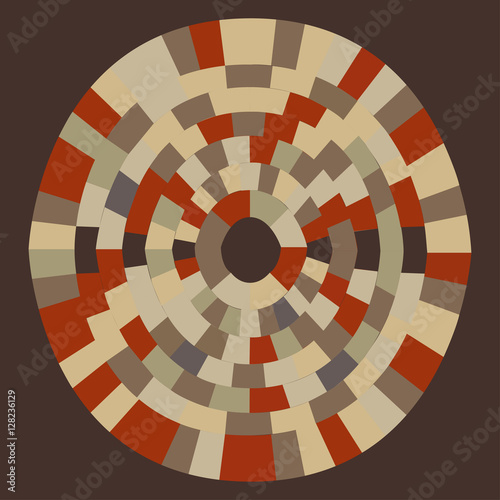 Abstract geometric pattern background   creative circle mosaic decoration artistic