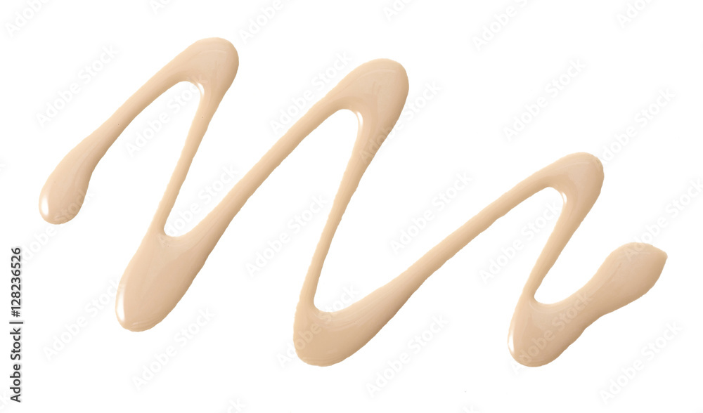 Beige color nail vanish in abstract shape