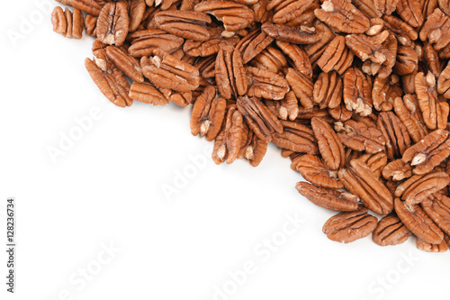 fresh pecan isolated on white background